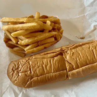 Steak and Cheese Sub with delicious fries