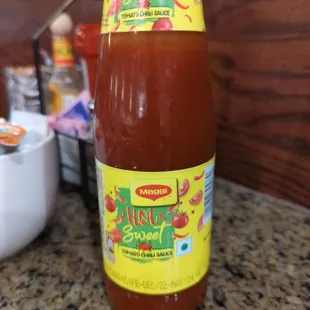 A new addition to the table - a sweet/hot Indian sauce