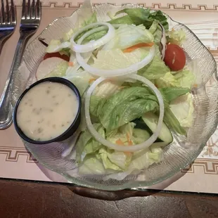 Their ultra fresh house salad. I would have taken more pics but was to busy enjoying our meal