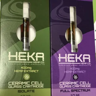 HEKA CBD cartridge available in both Isolate and Full Spectrum.