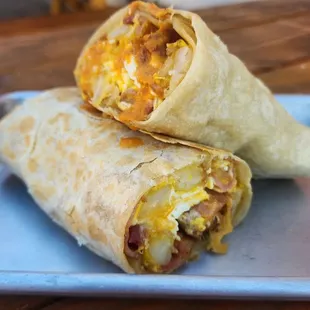 Bacon and Eggs Breakfast Burrito