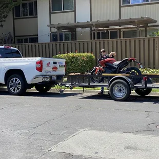 Zero sr, motorcycle, tow, delivery, ev