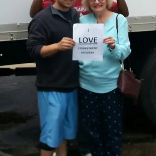 CONVENIENT MOVERS ARE THE BEST. We love this company, they handled our furniture with care. Here is our picture to proof that.