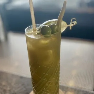 Tomatillo Bloody Mary! Very different and tart!