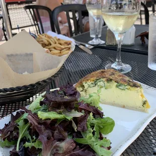 Quiche with a side salad