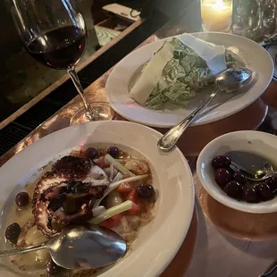 Grilled Octopus and Caesar Salad