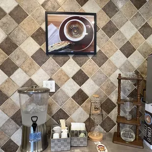 Old school drip coffee set up