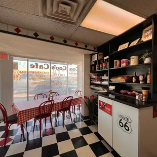 Inside by ordering counter