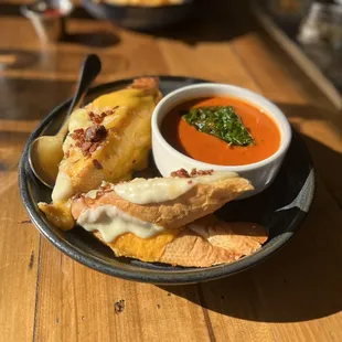 Grilled Cheese and Basil Soup