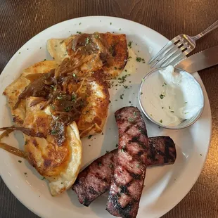 Pierogi &amp; kielbasa. Very good!