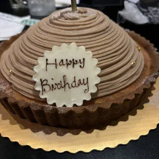 Mont Blanc chestnut cake
