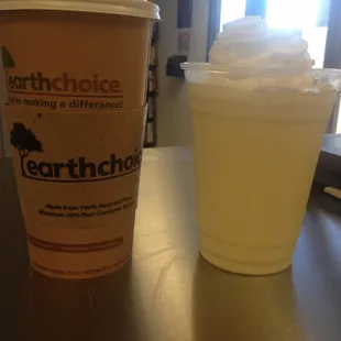 Fresh smoothies and coffee