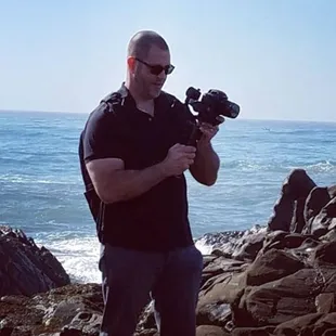On location shooting a lifestyle promo in Cambria, Ca