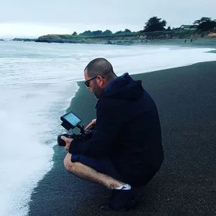 On location shooting a lifestyle promo in Cambria, Ca