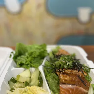 Miso Dynamite Salmon (all salad no rice)