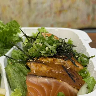 Miso Dynamite Salmon (all salad no rice)