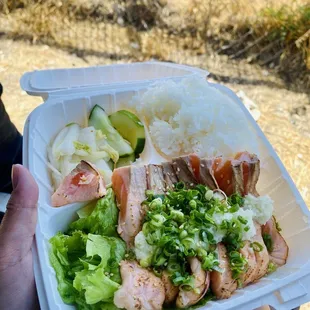Aburi salmon plate