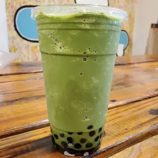 UJI Matcha Frappe with coffee jelly