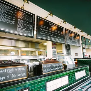 menus on the wall