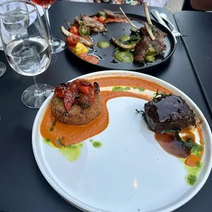 Braised short rib &amp; suckling lamb