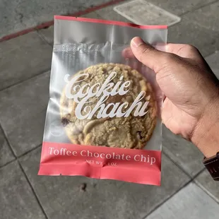 Toffee chocolate chip cookie