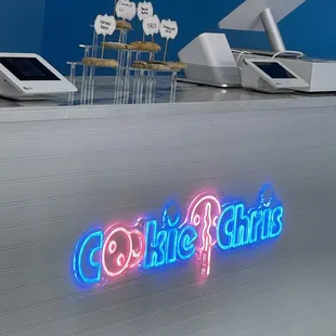 the front desk of a cookie shop