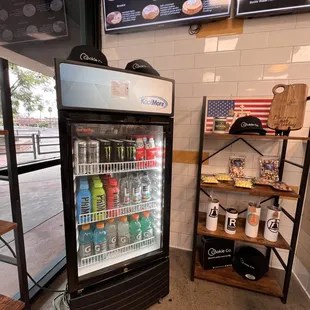Our beverage fridge.