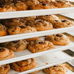 a rack of cookies