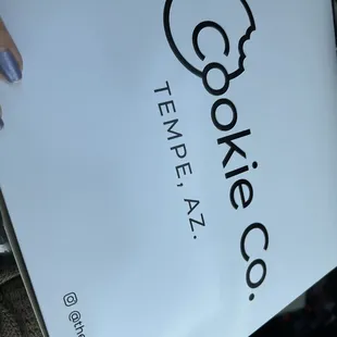 The logo on box