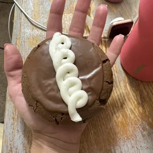 Their cookies used to mainly cover my hand. I do NOT have large hands it&apos;s small and stale.