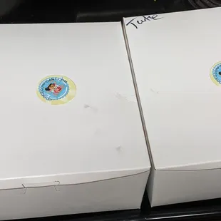 two boxes of cookies