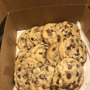 a box of chocolate chip cookies