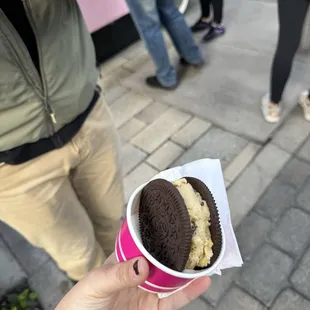 Oreo Cookie Dough Sandwich
