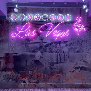 a neon sign for las vegas