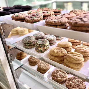 a variety of cookies on display