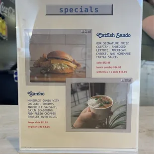 Menu Specials  6/2024 - IG: @nelson_eats