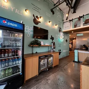 Fridge with pre mixed cookie dough to the home and bake, drinks fridge