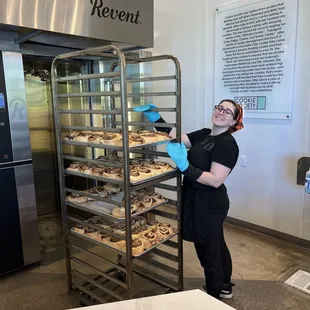 Fresh hot cinnamon rolls!!! Smells amazing!!!