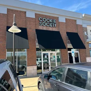 the front of the building