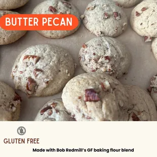 gluten free butter pecan cookies