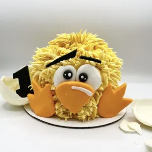 a cake decorated like a duck