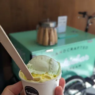 pandan coconut &amp; egg tart