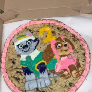 Paw Patrol cookie cake!