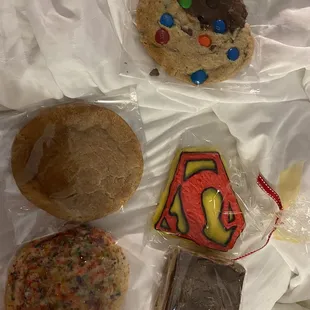 M&amp;m cookie. Snickerdoodle Cookie. Decorated Cookie. Sprinkle cookie. Chocolate Peanut butter bar