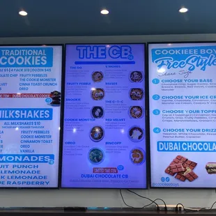 Menu board