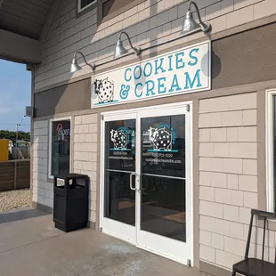 the front of the building