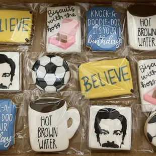 Ted Lasso birthday gift cookies