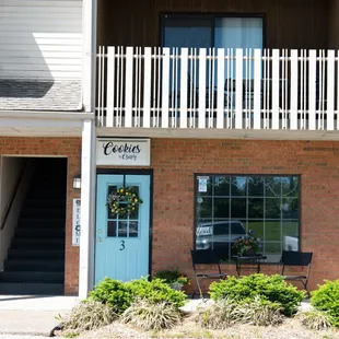 the front of the building