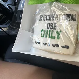 a bag of cookies wrapped in plastic