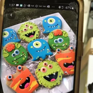 I love the cookies they did for me Monster Party Favors!!